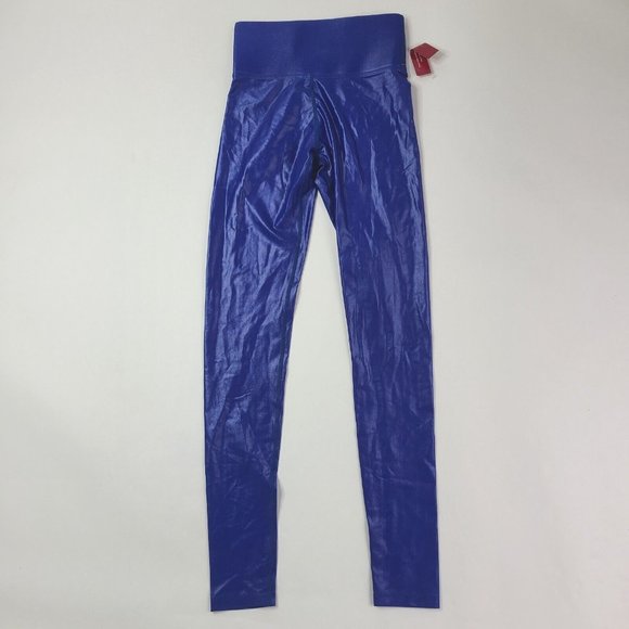 CARBON38 Strong Blue Takara Liquid Shine High Rise Leggings - Picture 2 of 3